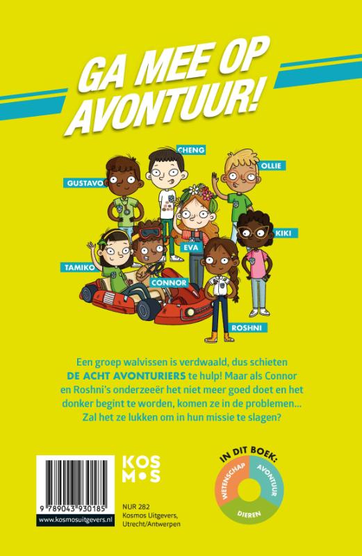 De verdwaalde walvissen / De Acht Avonturiers / 1 achterkant