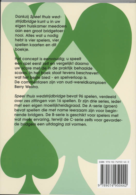 Speel Thuis Wedstrijdbridge A1 achterkant