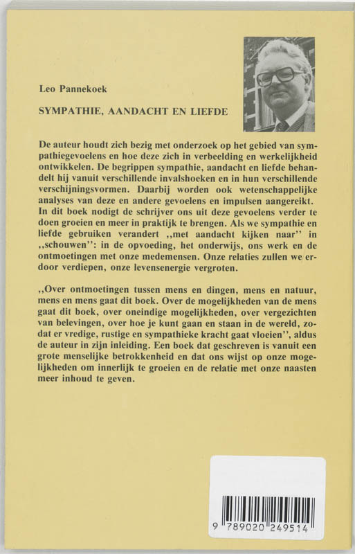 Sympathie, aandacht en liefde achterkant