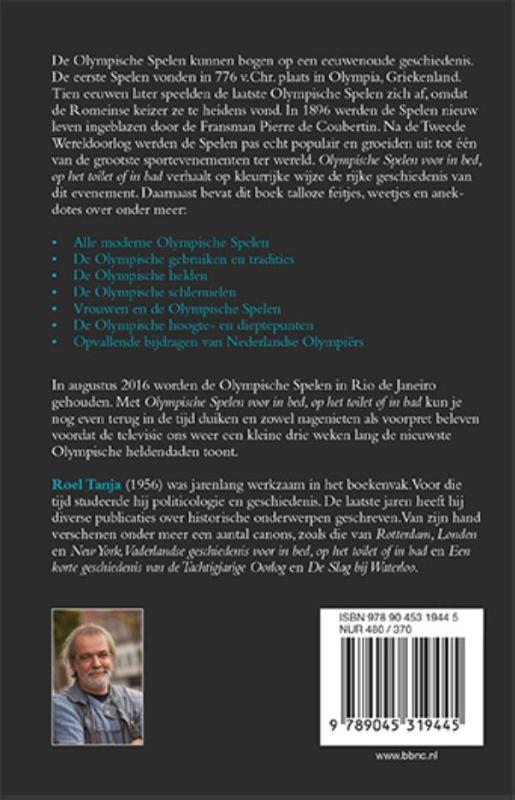 Olympische spelen voor in bed, op het toilet of in bad achterkant