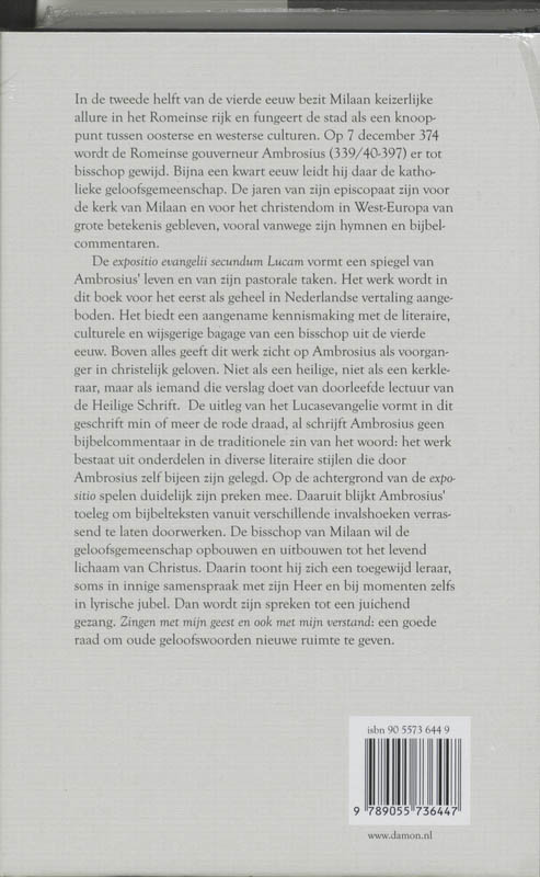 Zingen met mijn geest en ook met mijn verstand achterkant