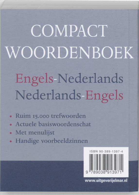 Compact Woordenboek Engels achterkant