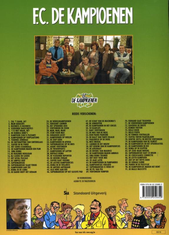 F.C. De Kampioenen 91 -   De malle mascotte achterkant
