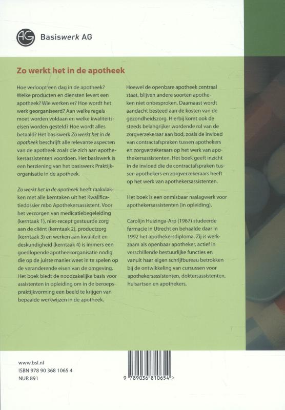 Zo werkt het in de apotheek / Basiswerk AG achterkant