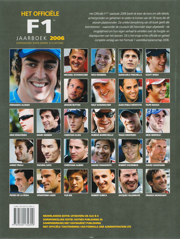 Het Officile F1 Jaarboek 2006 achterkant