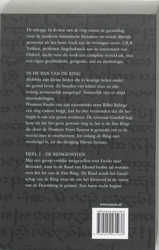 De reisgenoten / In de ban van de ring / 1 achterkant