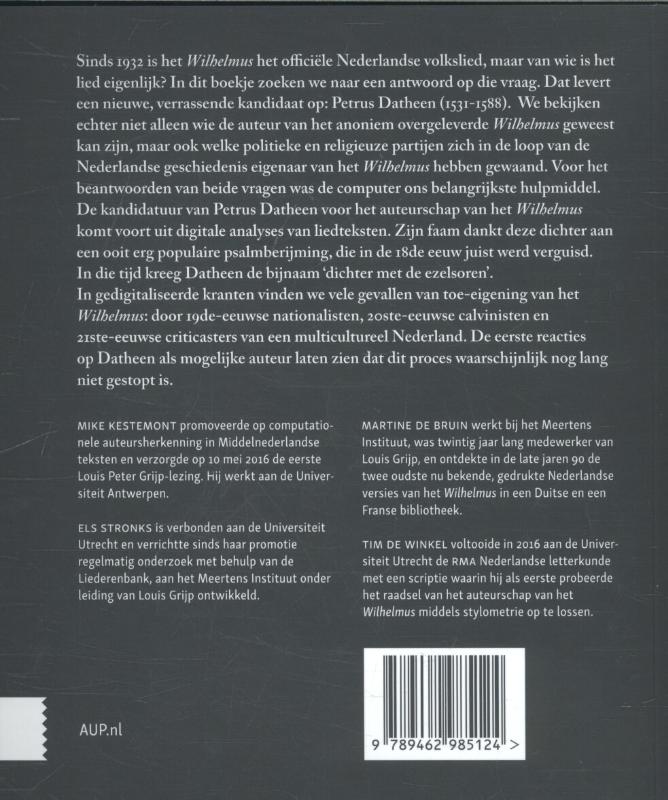 Van wie is het Wilhelmus? / Meertens Nieuwjaarsuitgaven achterkant