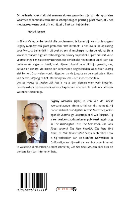 Om de wereld te redden, klik hier achterkant