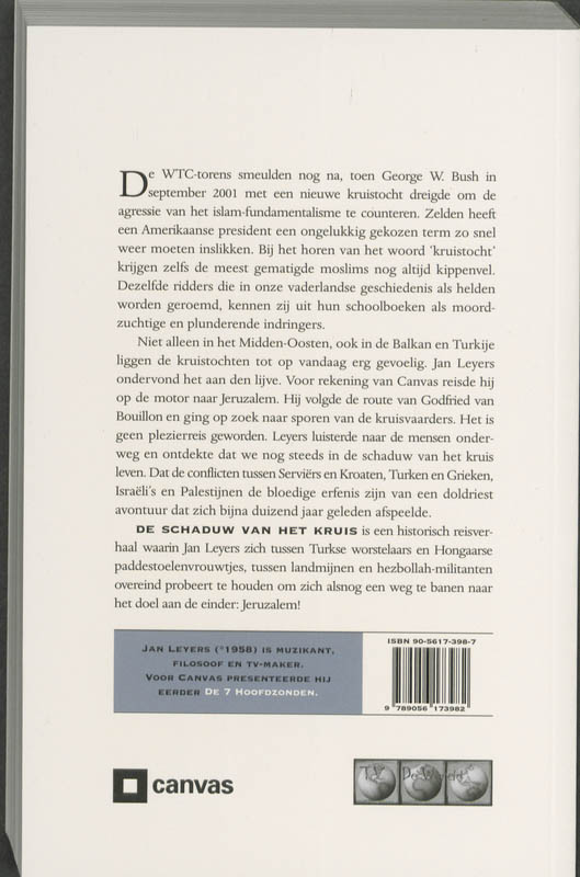 De schaduw van het kruis achterkant