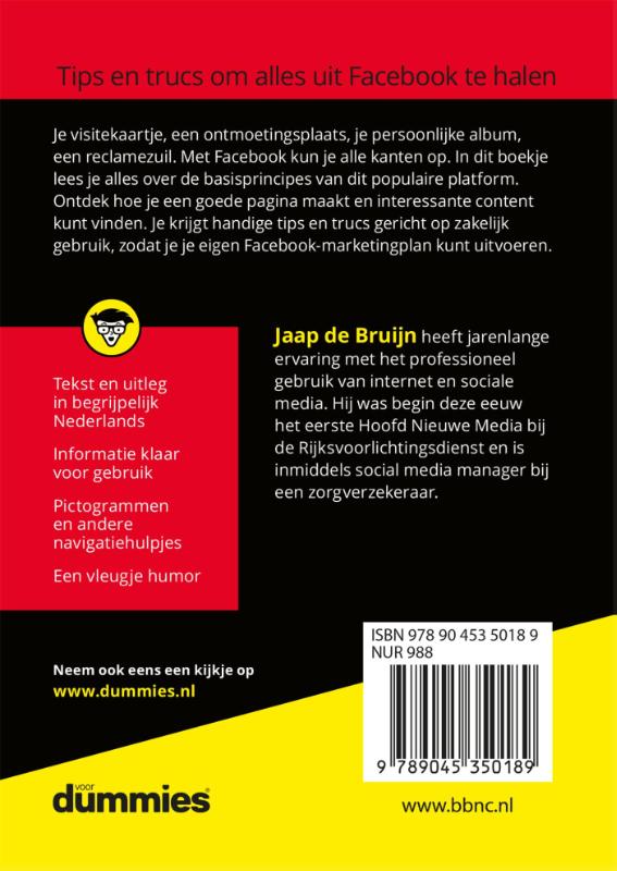 De kleine Facebook voor Dummies achterkant