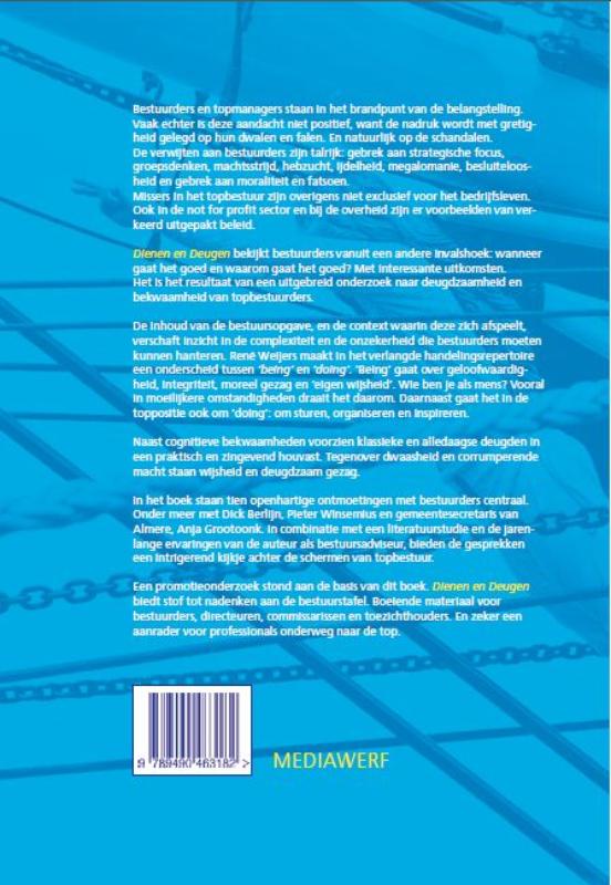 Dienen en Deugen achterkant