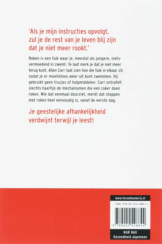 Stoppen met roken achterkant