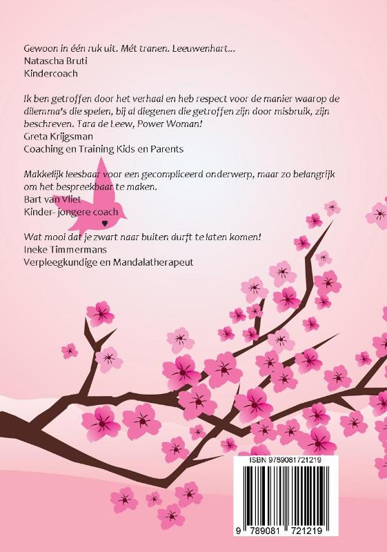 Roze van buiten, zwart van binnen achterkant