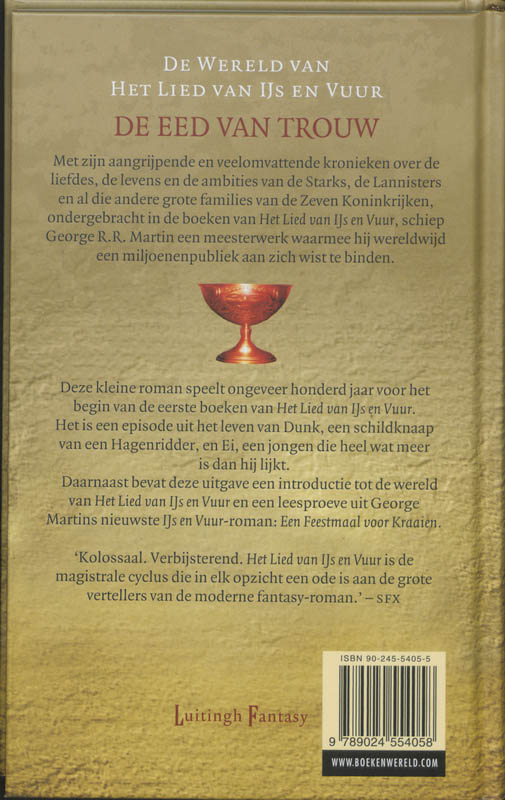 Lied Van Ijs En Vuur Eed Van Trouw achterkant