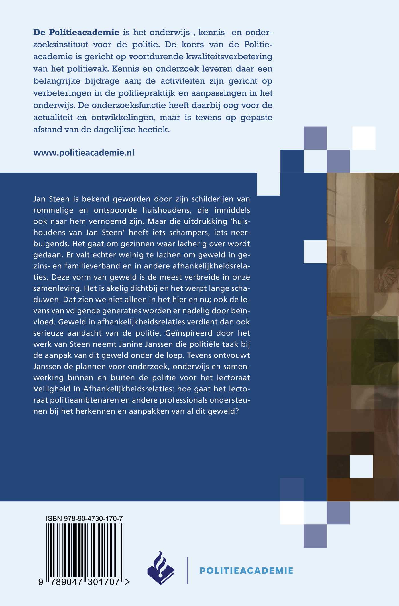 Huishoudens van Jan Steen / Onderzoeksreeks Politieacademie achterkant