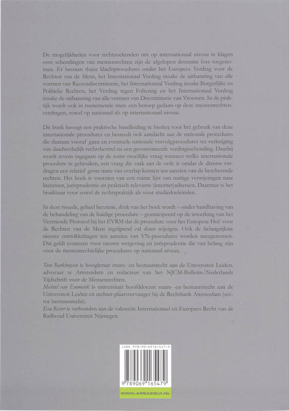 Procederen over mensenrechten achterkant