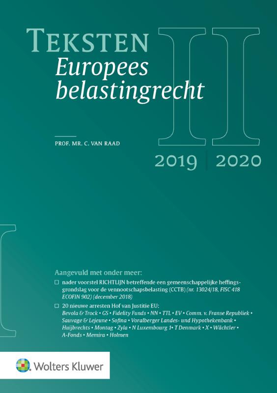 Teksten Europees belastingrecht 2019/2020