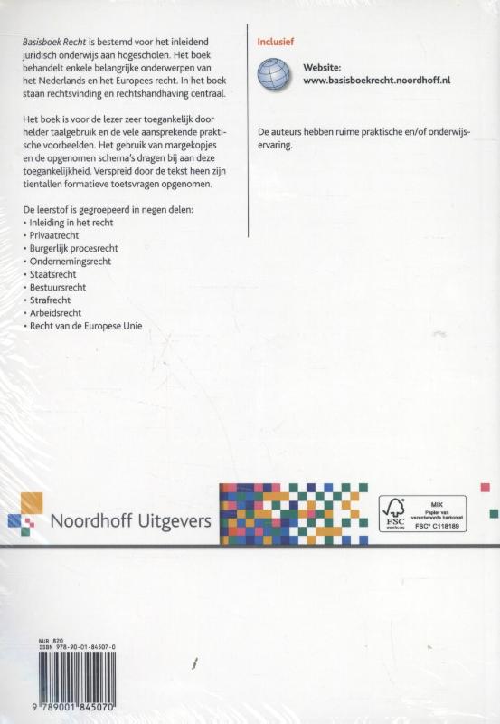 Basisboek Recht achterkant