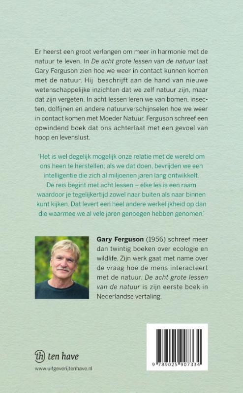 De acht grote lessen van de natuur achterkant