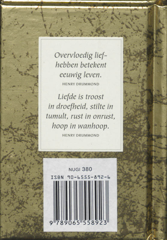 Over liefde / Het kleine boekje achterkant