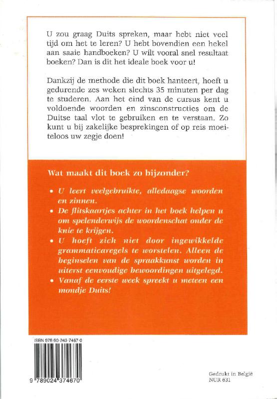 Snel en vlot Duits leren spreken en begrijpen / Learn it yourself achterkant