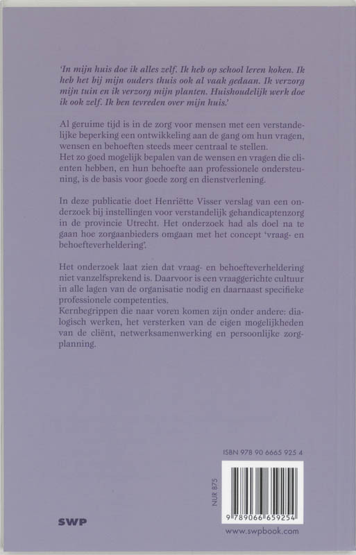 Vraagverheldering in de zorg voor mensen met een verstandelijke beperking achterkant