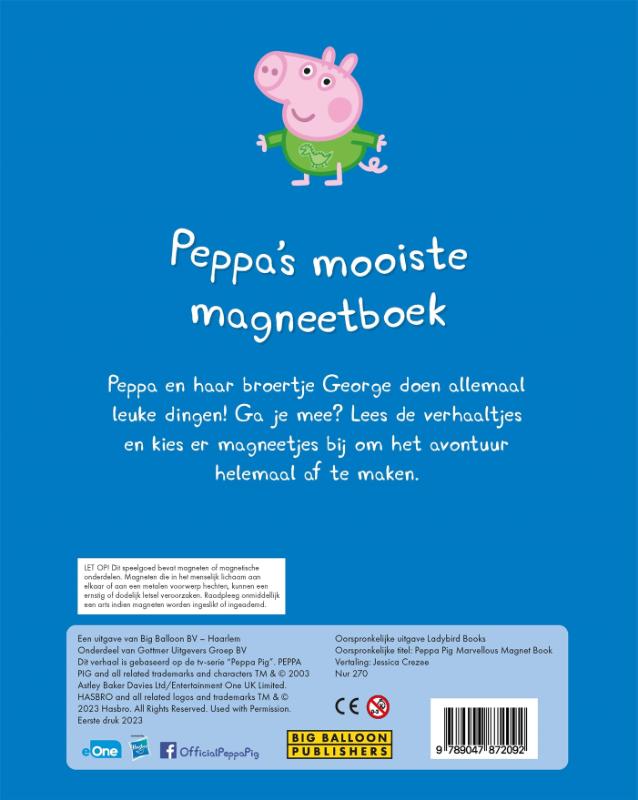 Peppa's mooiste magneetboek / Peppa Pig achterkant