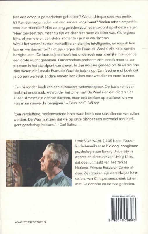 Zijn we slim genoeg om te weten hoe slim dieren zijn achterkant