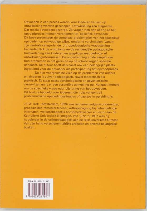 Specifiek opvoeden / Kinder- en jeugdstudies achterkant