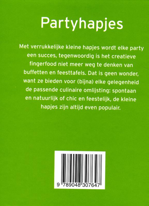 Minikookboekje: partyhapjes achterkant