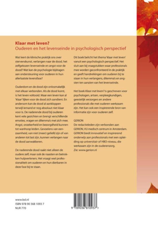 Klaar met leven? achterkant