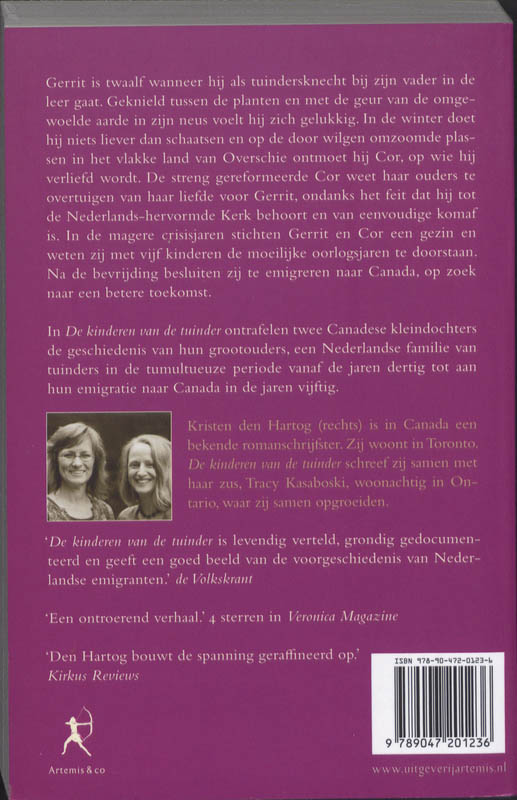 De kinderen van de tuinder achterkant