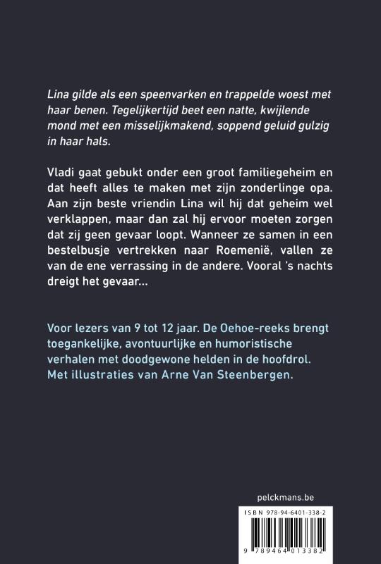 Vampier zonder tanden achterkant