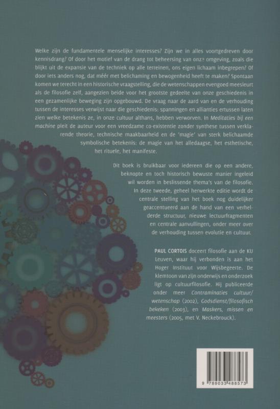 Meditaties bij een machine achterkant