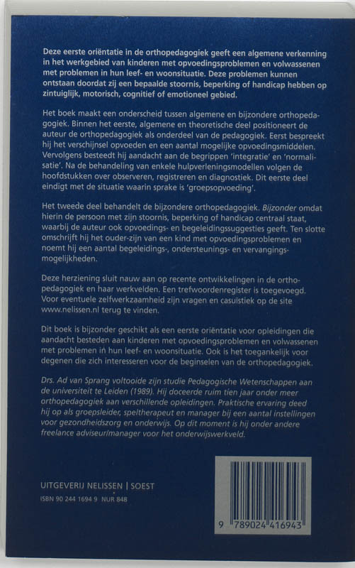Orthopedagogiek / PM-reeks / 300 achterkant