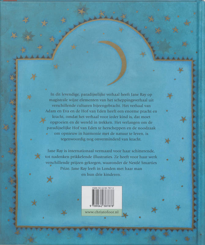 Adam en Evan en de Hof van Eden achterkant