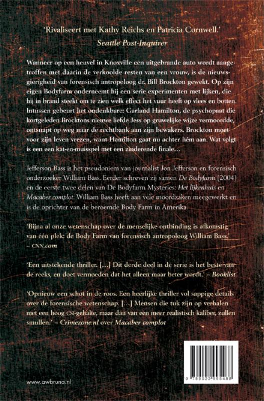 Heilig vuur / The Bodyfarm Mysteries / 3 achterkant