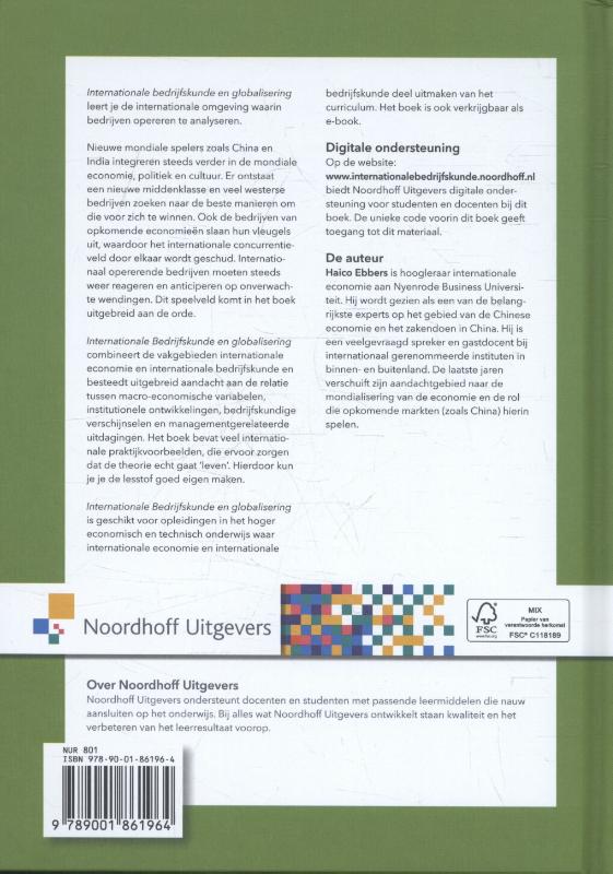 Internationale bedrijfskunde en globalisering achterkant