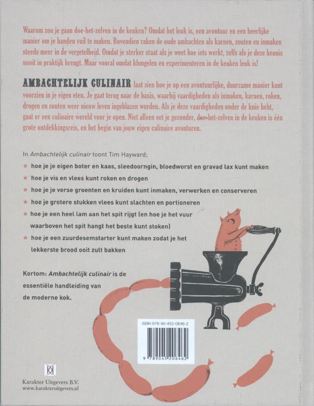 Ambachtelijk culinair achterkant