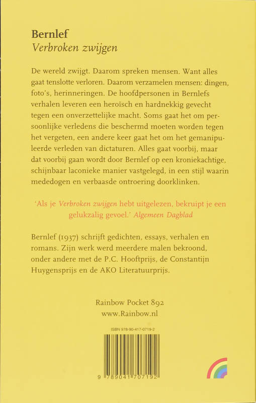 Verbroken zwijgen achterkant