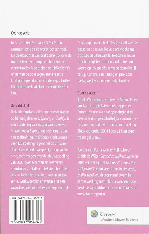 Spelling en taaltips / TaalAnker hoe formuleer ik het? / 69 achterkant