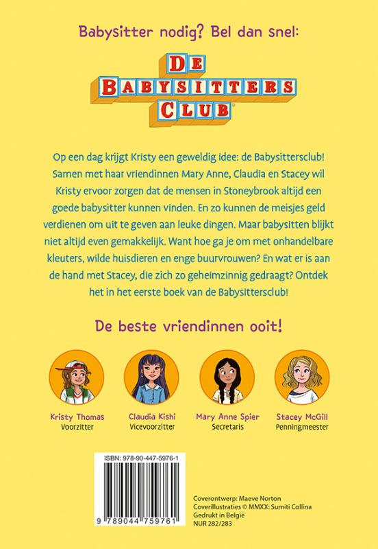 Kristy heeft een geweldig idee / Babysittersclub achterkant