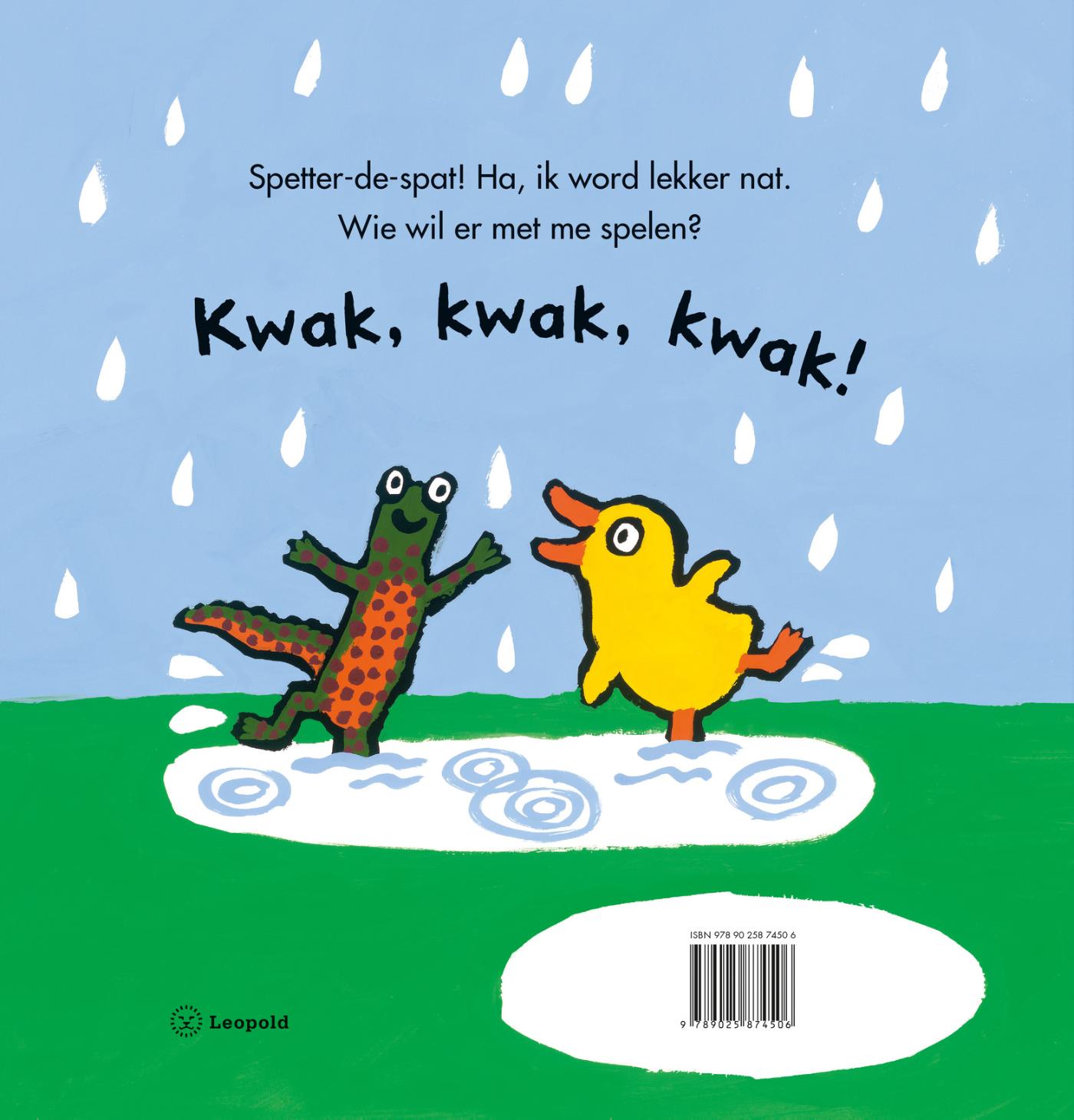 Spet, spat, Eendje! achterkant