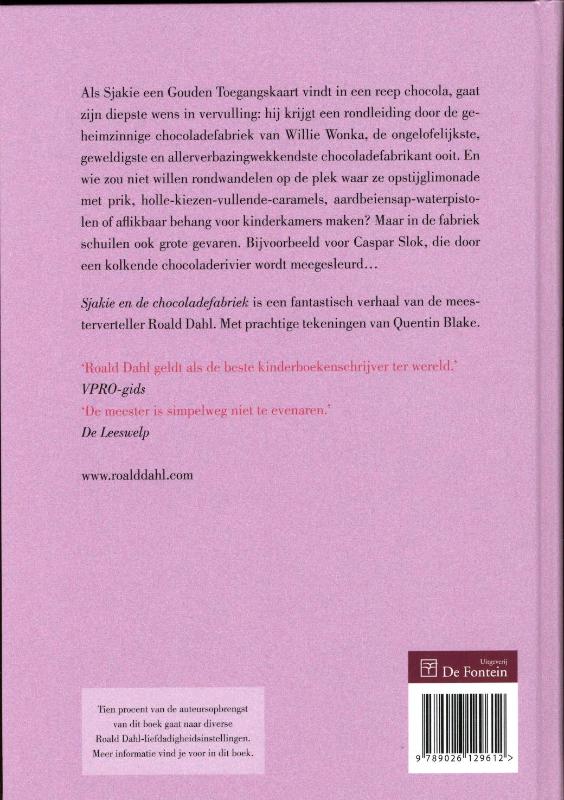 Sjakie en de chocoladefabriek - nostalgische editie achterkant