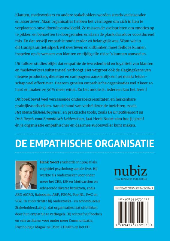 De empathische organisatie achterkant