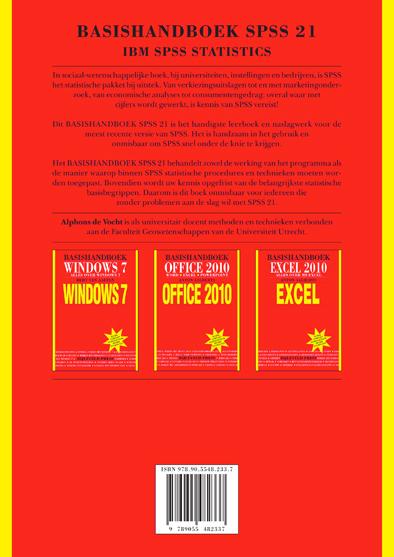 Basishandboek SPSS 21 achterkant