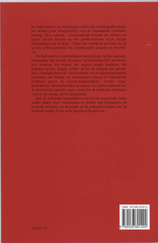 Sociale vaardigheden voor zwakbegaafde jongeren achterkant