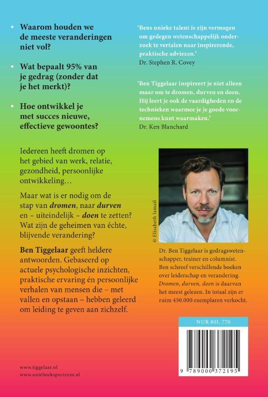 Dromen, Durven, Doen achterkant