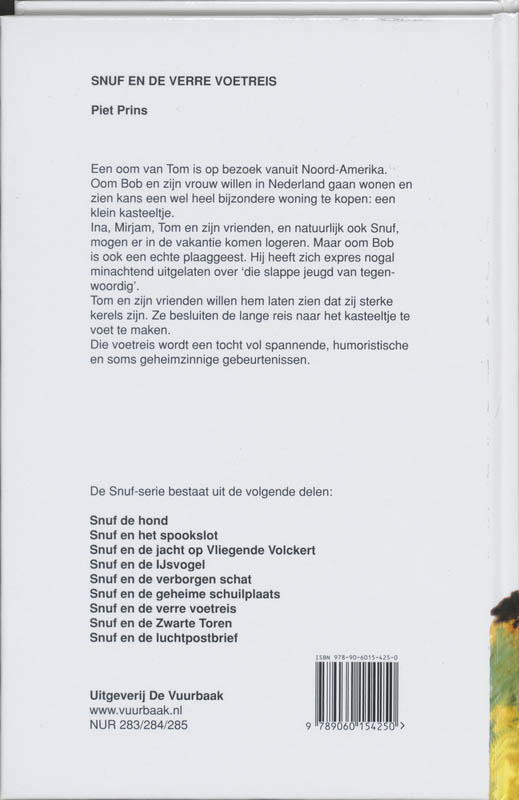 Snuf en de verre voetreis / Snuf-serie achterkant