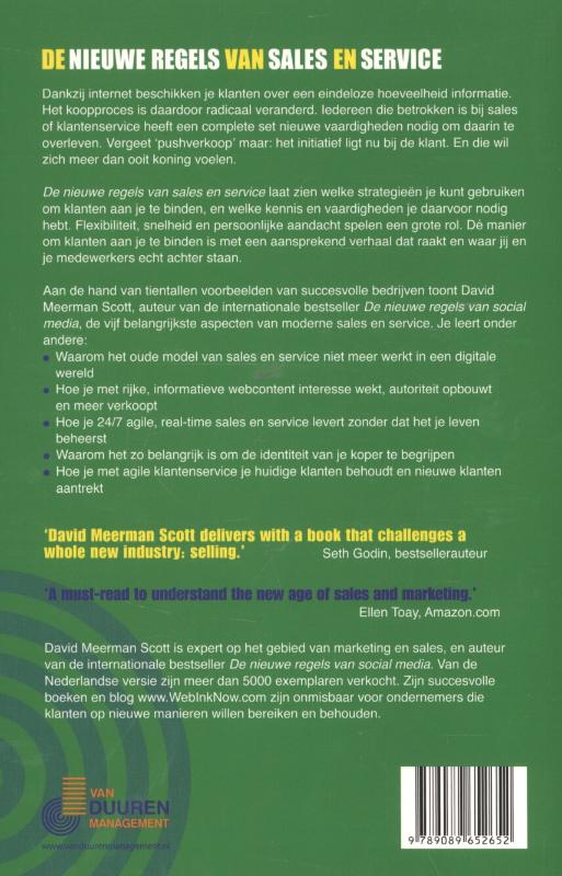 De nieuwe regels van sales en service achterkant